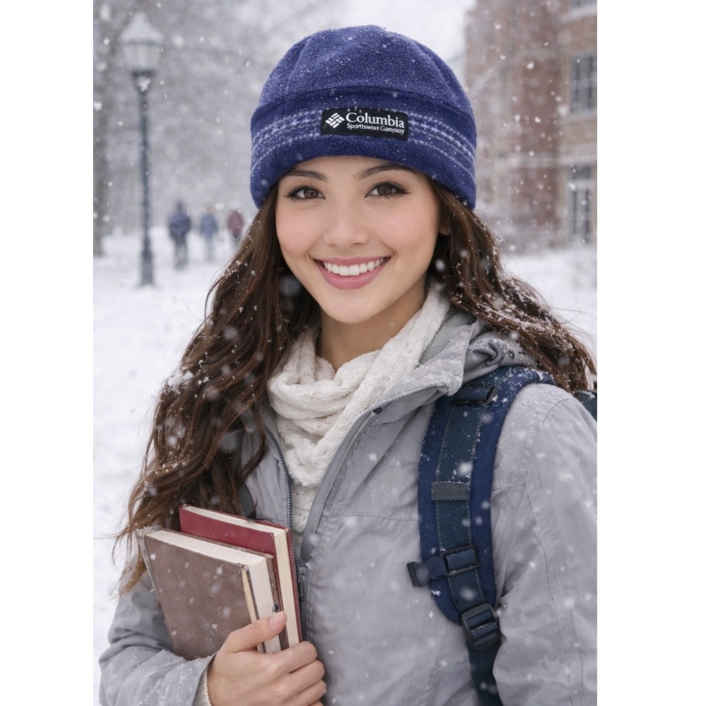 Columbia Women's Blue Fair Isle Skull Cap